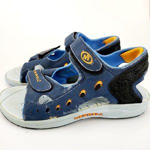 MERRELL Navy Panther Sandal‎ Junior 6 Flexible Outdoor Hiking Climbing Adventure